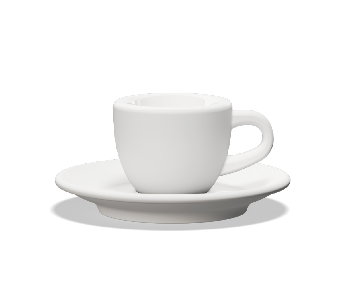 "TULIPANO" 70ml Espresso Cups - white matte